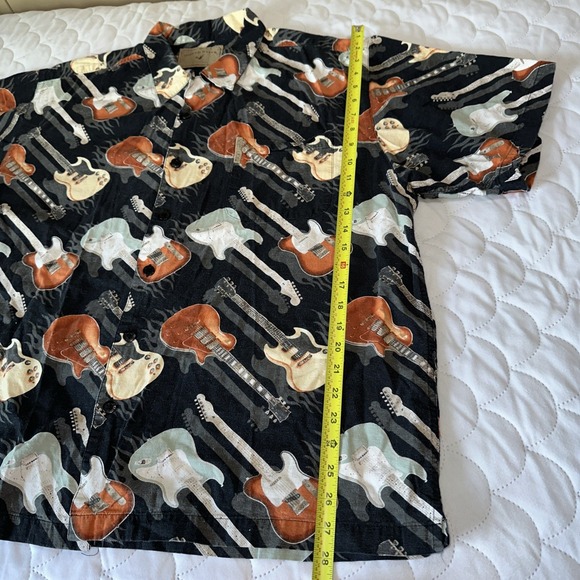 North River Men's Shirt M Guitar Print - Picture 3 of 7